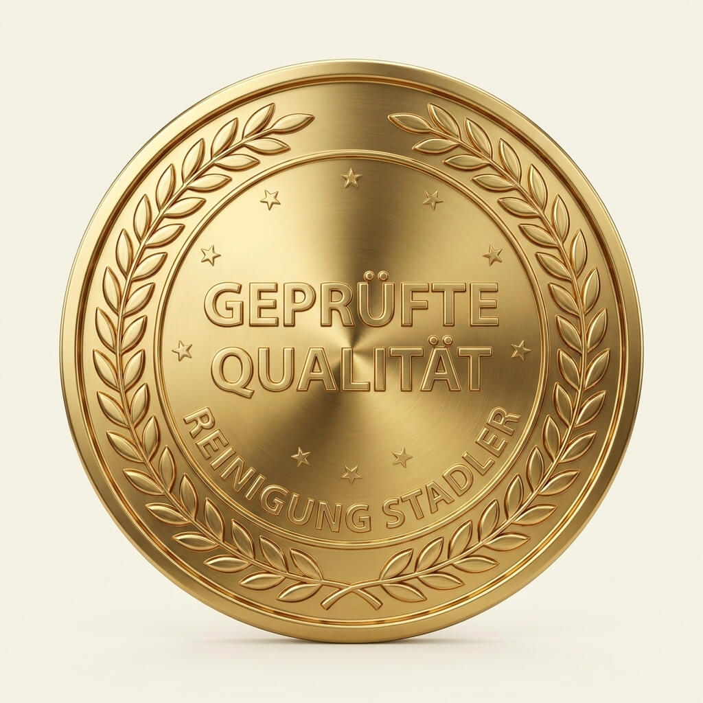 Goldenes Qualitätssiegel von Reinigung Stadler mit Geprüfte Qualität